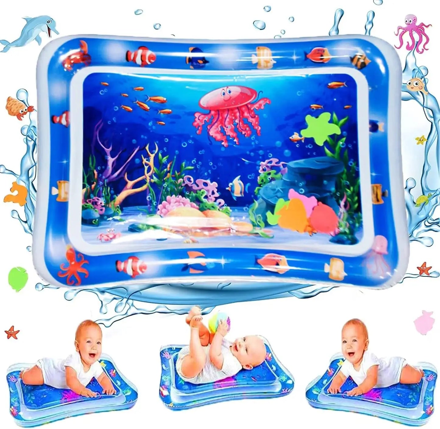 TAPETE DE AGUA BEBES - Fortalece Los Músculos De Tu Bebe Mientras Se Divierte