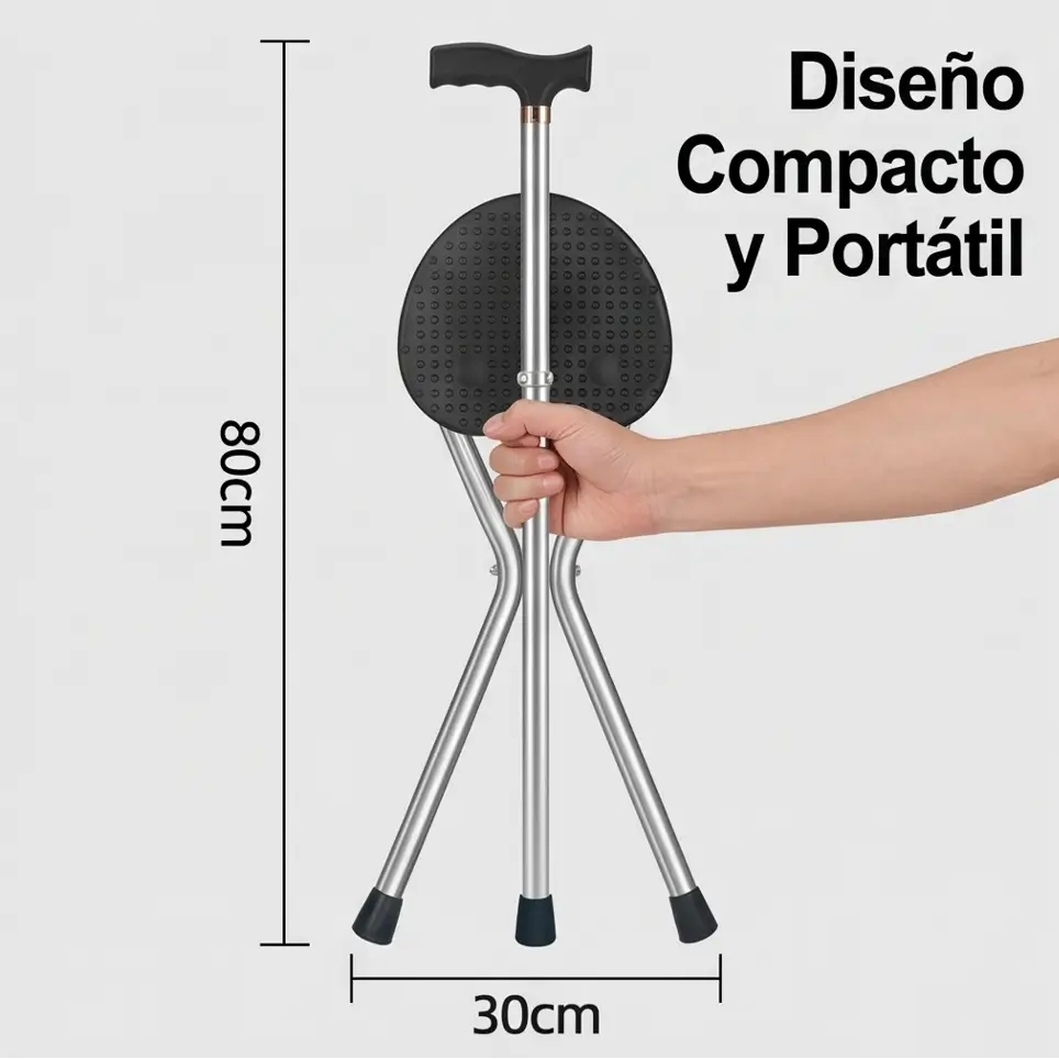 Bastón Silla - Camina con libertad y con una estación de descanso portatil.