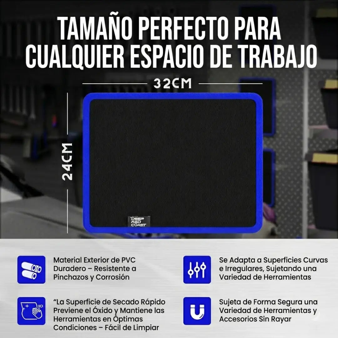 Tapete magnético para herramientas soporta hasta 18 Kilos