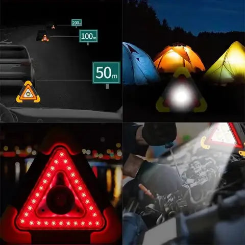 TRIANGULO DE EMERGENCIA Y LINTERNA - Seguridad y Funcionalidad En El Mismo Producto