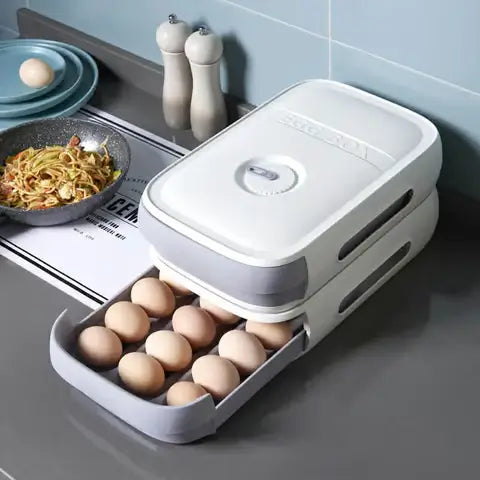 ORGANIZADOR DE HUEVOS TIPO CAJON - Evita Huevos Rotos En Tu Cocina O Nevera