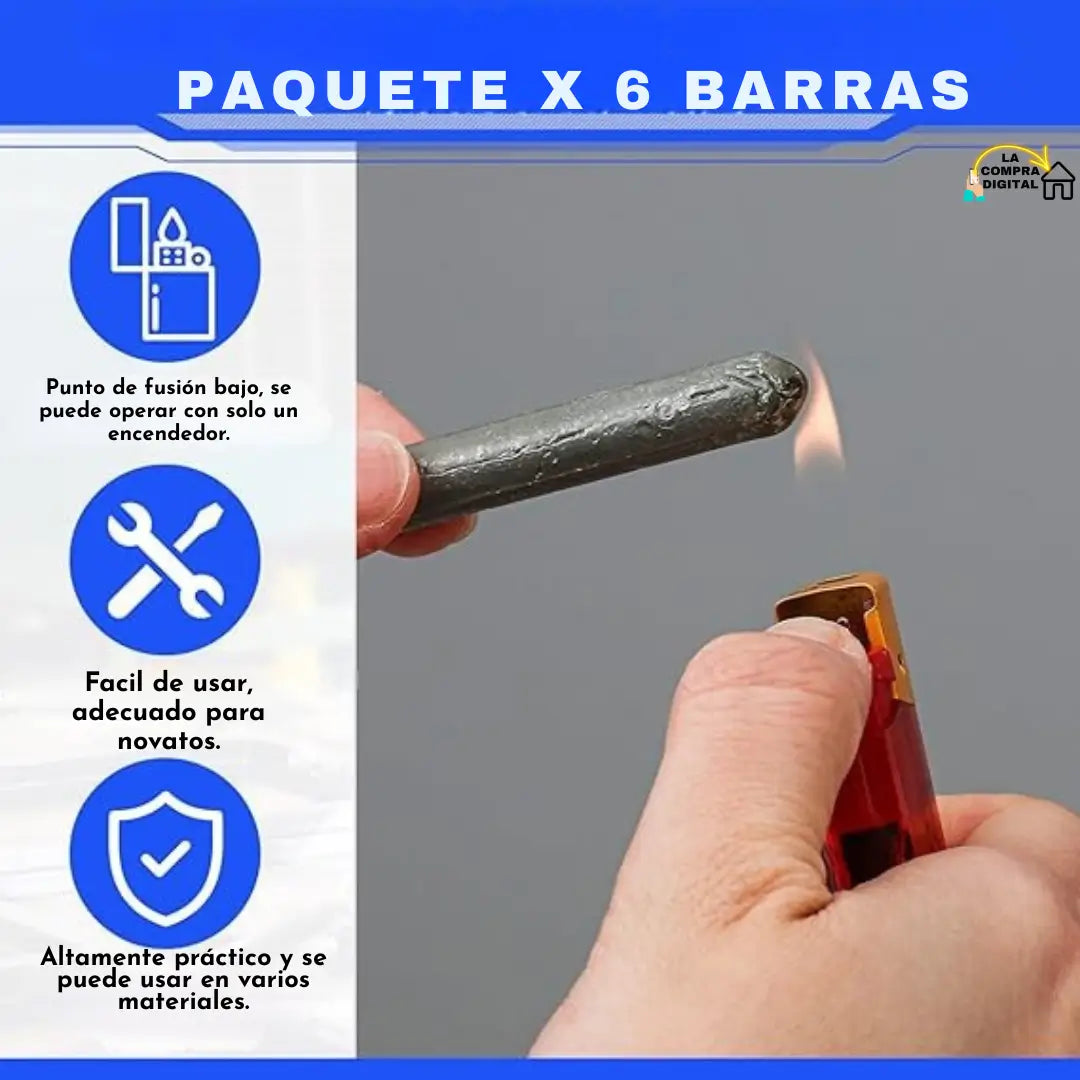 SOLDA MAX - Paquete x6 barras
