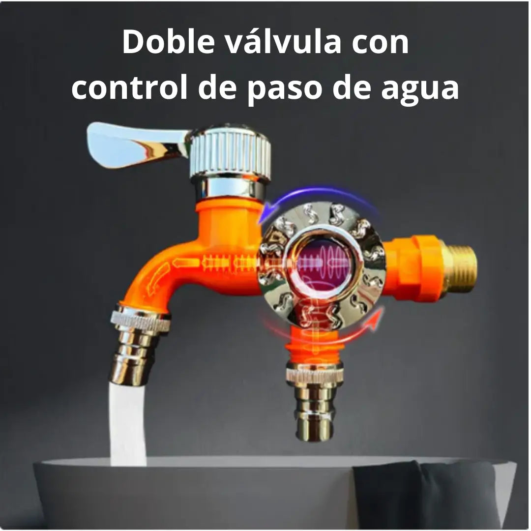 GRIFO DUAL - Doble salida con valvula independiente