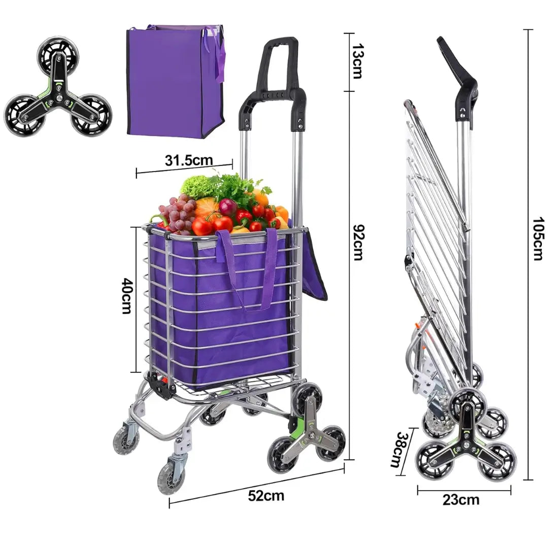 Carrito Multifuncional Triple Llanta 🎁Recibe GRATIS Funda impermeable interna