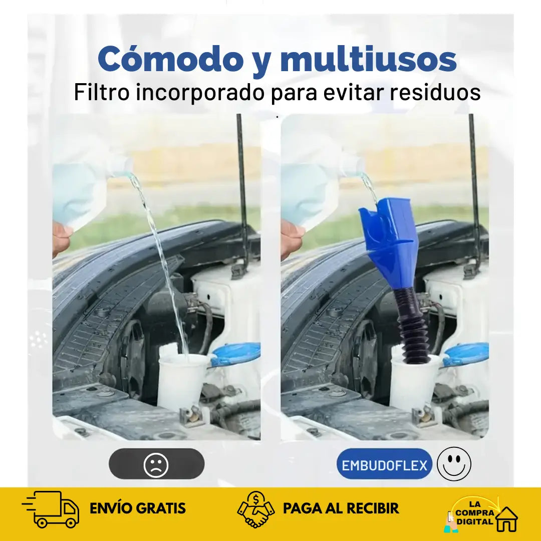 EMBUDOFLEX - Ideal Para Botellas Grandes O Pequeñas