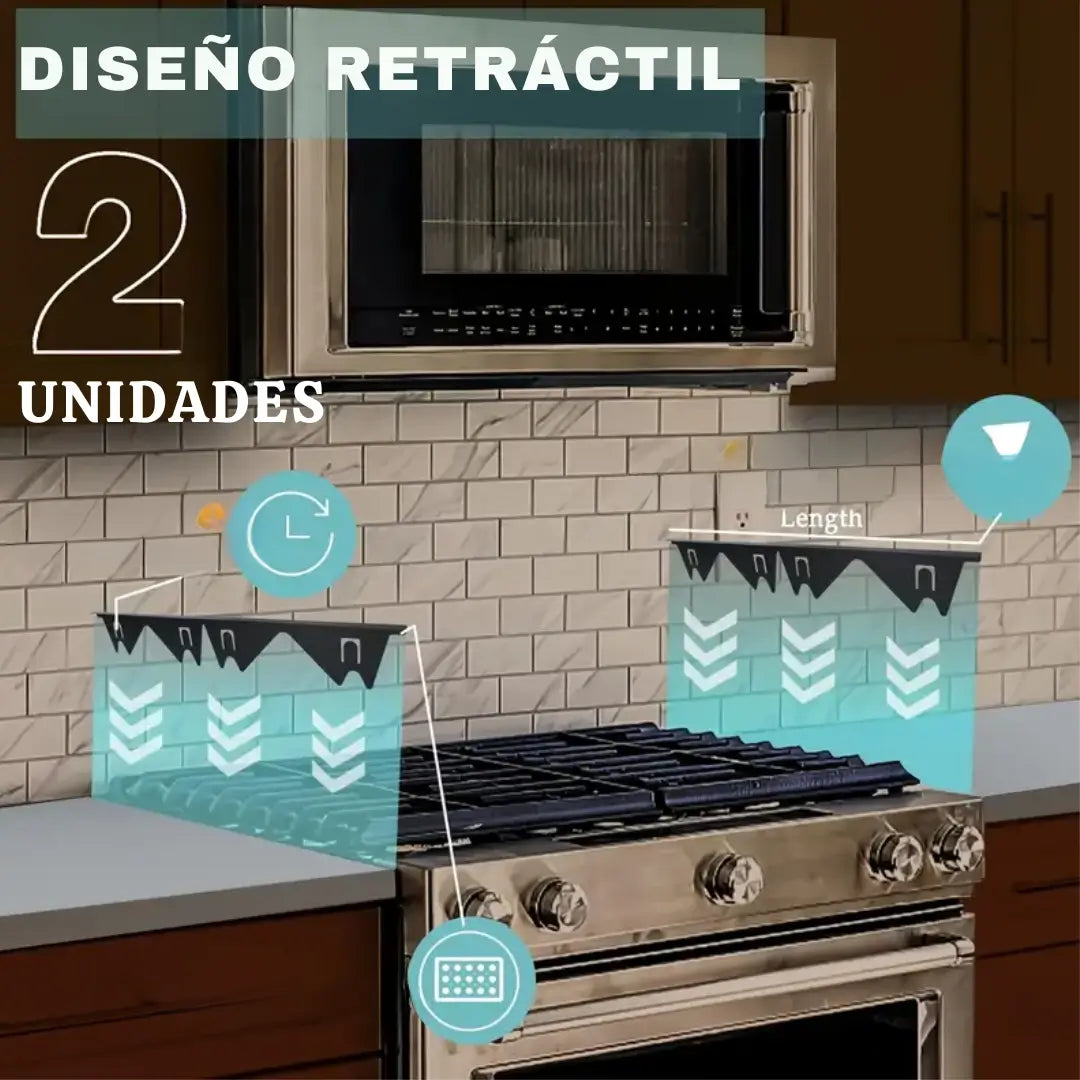 CUBIERTA LATERAL ESTUFA - Evita Que La Comida Se Vaya Por El Borde De La Estufa