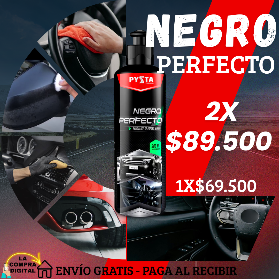NEGRO PERFECTO - Restaura Las Partes Negras De Tu Carro O Moto