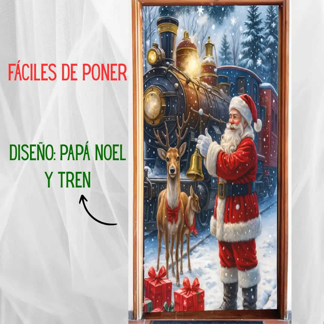BIENVENIDA NAVIDAD - Funda Navideña para Puerta