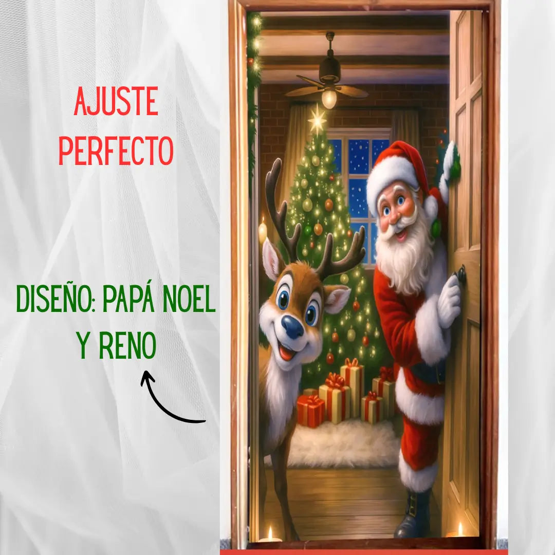 BIENVENIDA NAVIDAD - Funda Navideña para Puerta