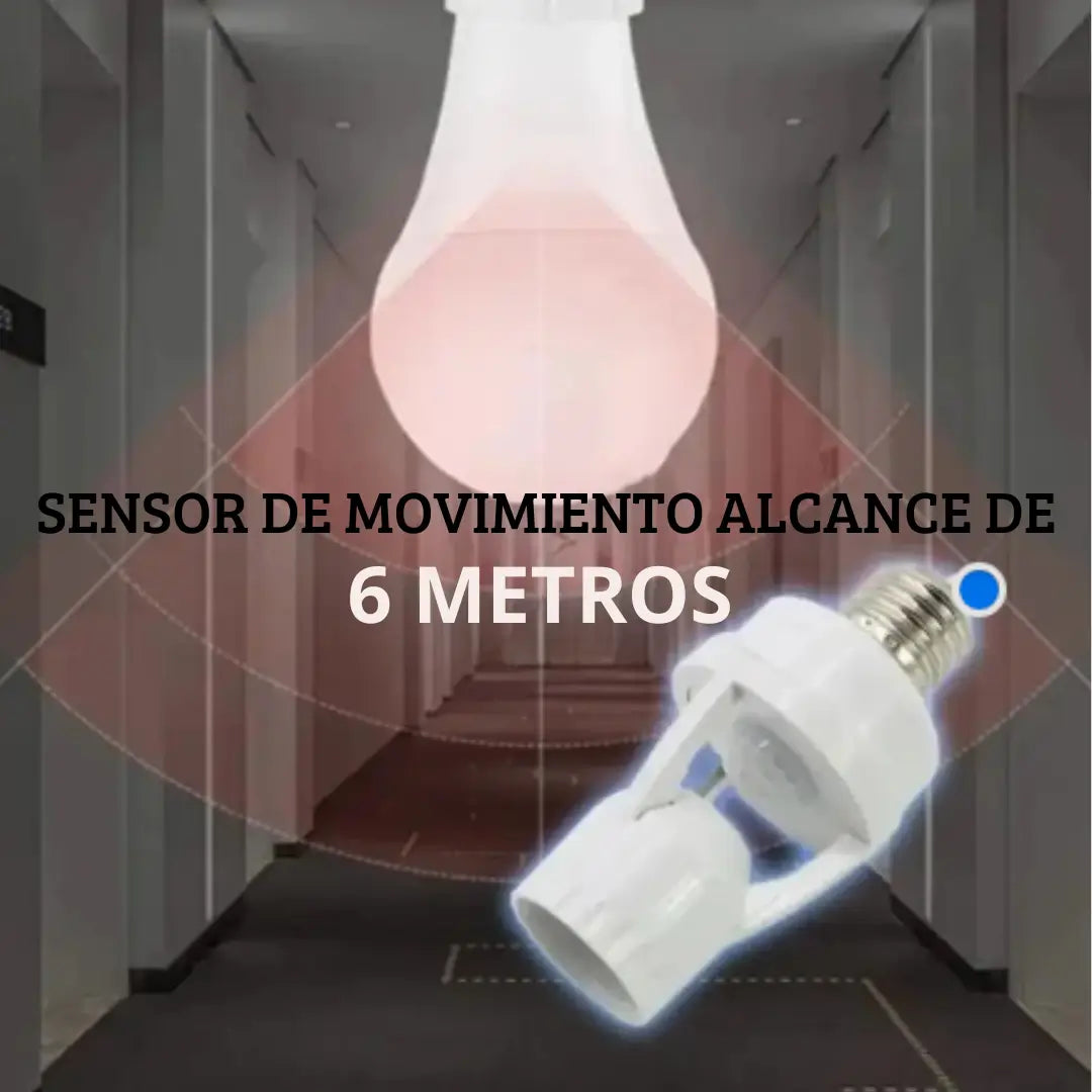 PORTABOMBILLOS CON SENSOR DE MOVIMIENTO - Evita Los Altos Consumos De Energía Usando Este Sensor