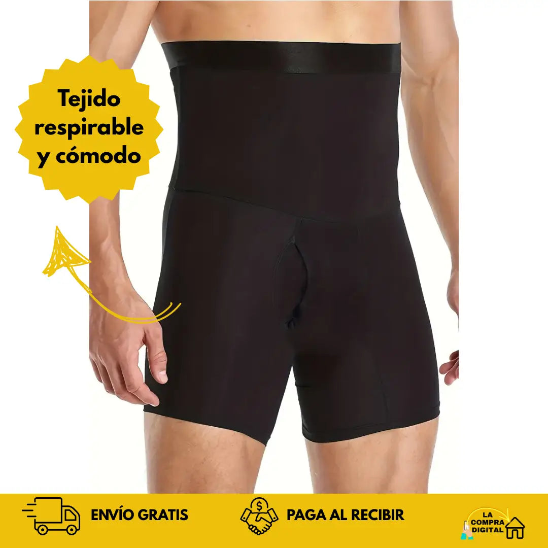 CONTROLFIT ABS - Boxer Negro Con Faja Neopreno