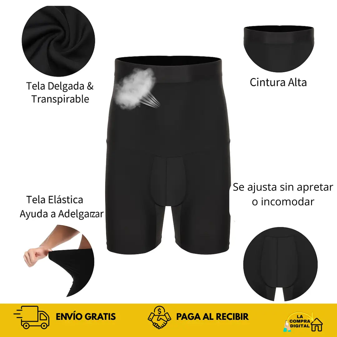 CONTROLFIT ABS - Boxer Negro Con Faja Neopreno