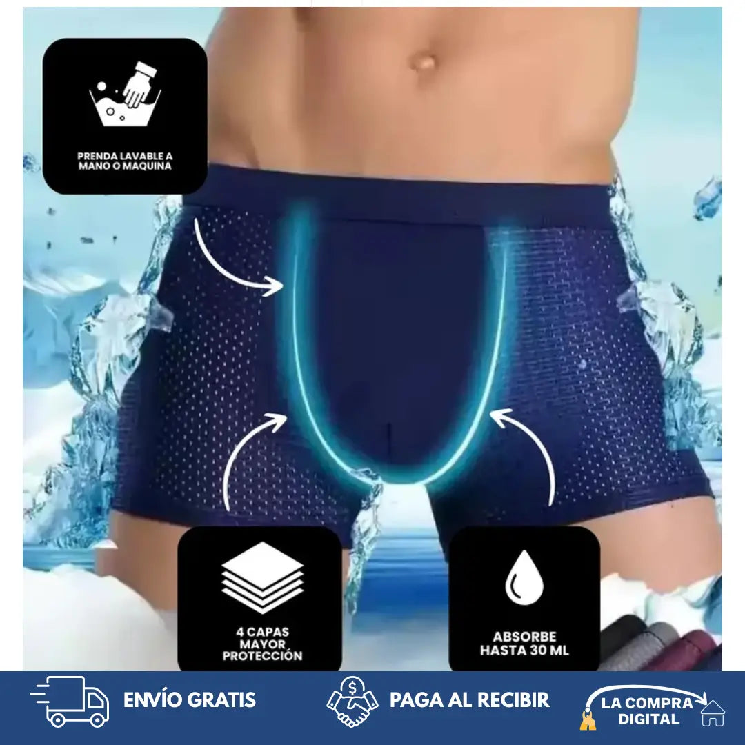 BOXER ABSORBENTE - Que La Incontinencia No Te Manche El Pantalón
