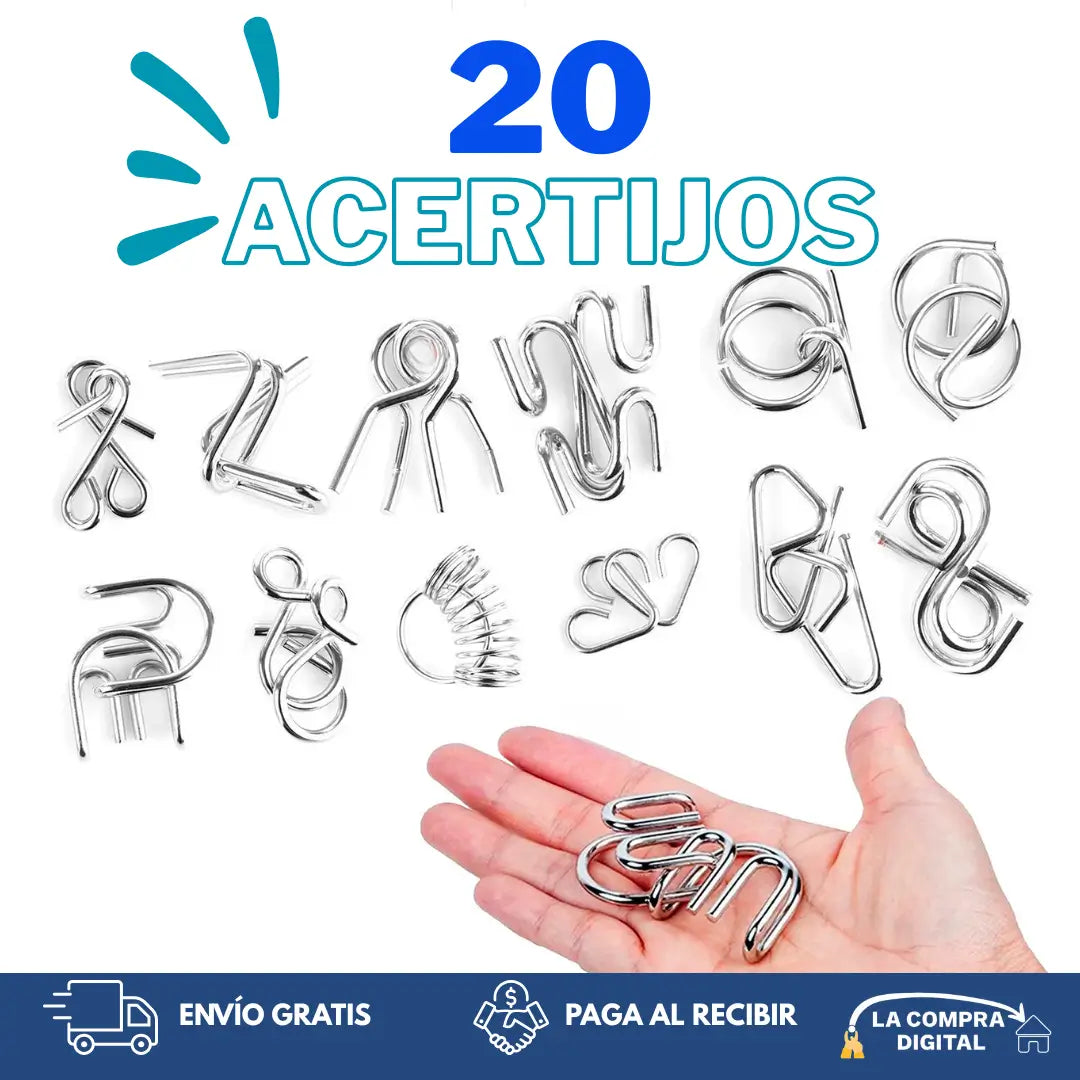 ENTRENA TU MENTE - 20 Acertijos Metálicos Potencializadores