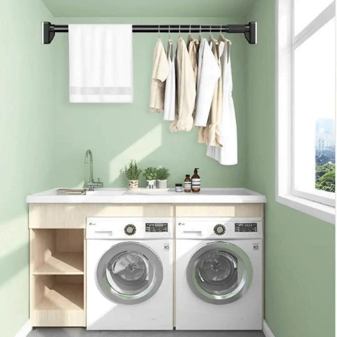 BARRA AJUSTABLE - Su Extensión de 2.30m. La hace Muy Funcional Para Tu Hogar.