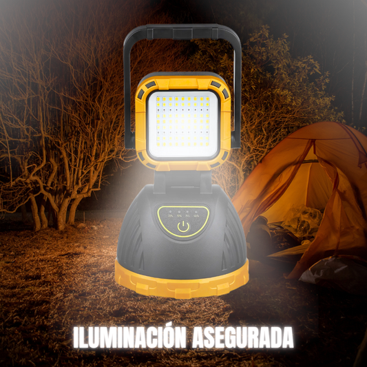Linterna TitanSolar 360 | Con Doble Foco Panel Solar y Conector USB