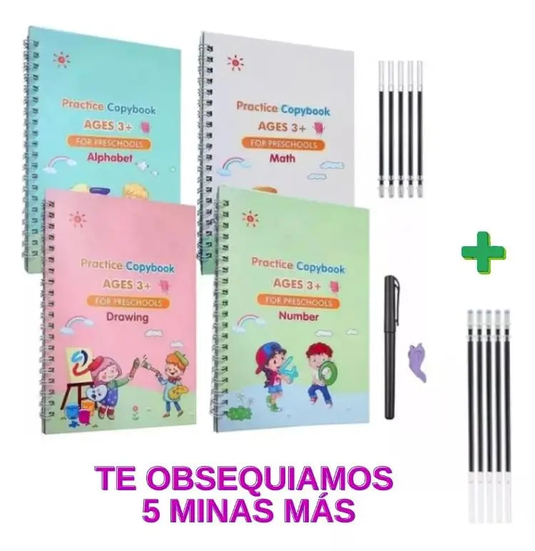 APRENDE+ LETRAS Y NUMEROS - 4 Cartillas Interactivas