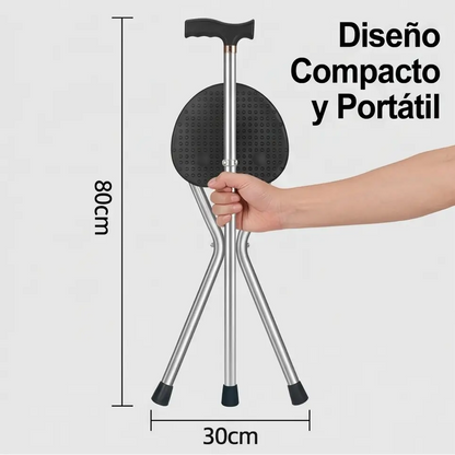Bastón Silla - Camina con libertad y con una estación de descanso portatil.