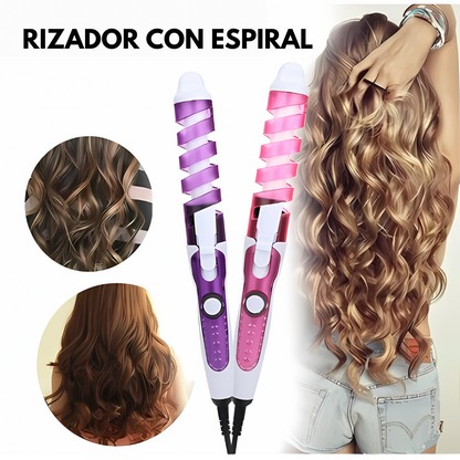 RIZADOR ESPIRAL MAX - Rizos Definidos Y Duraderos 💁‍♀️