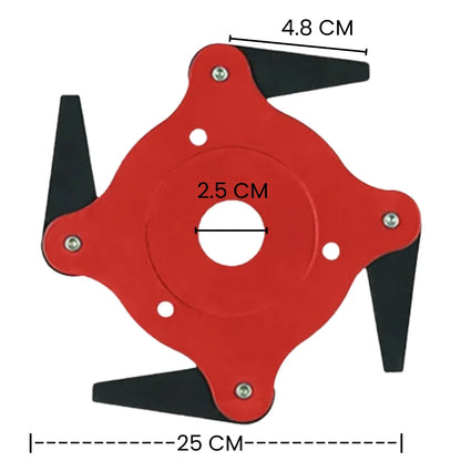 CABEZAL DE PODADORA - 4 Cuchillas Acero de 65Mn| Universal