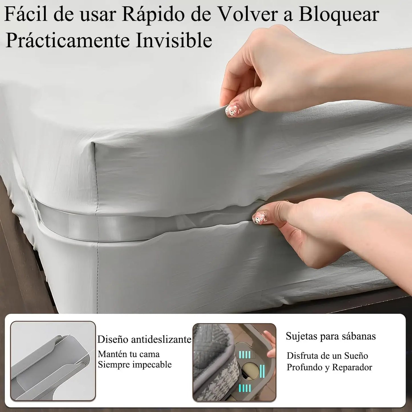 CLIP CAMA FIRME – Amanece con sábanas Kit X4