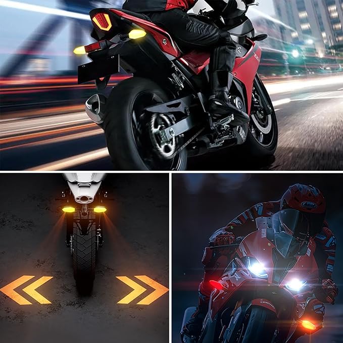 Par de Luces Led con Proyector de Direccionales Para Moto