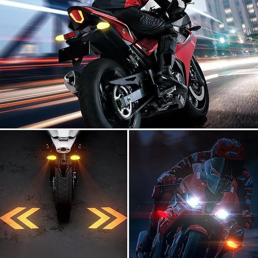 Par de Luces Led con Proyector de Direccionales Para Moto