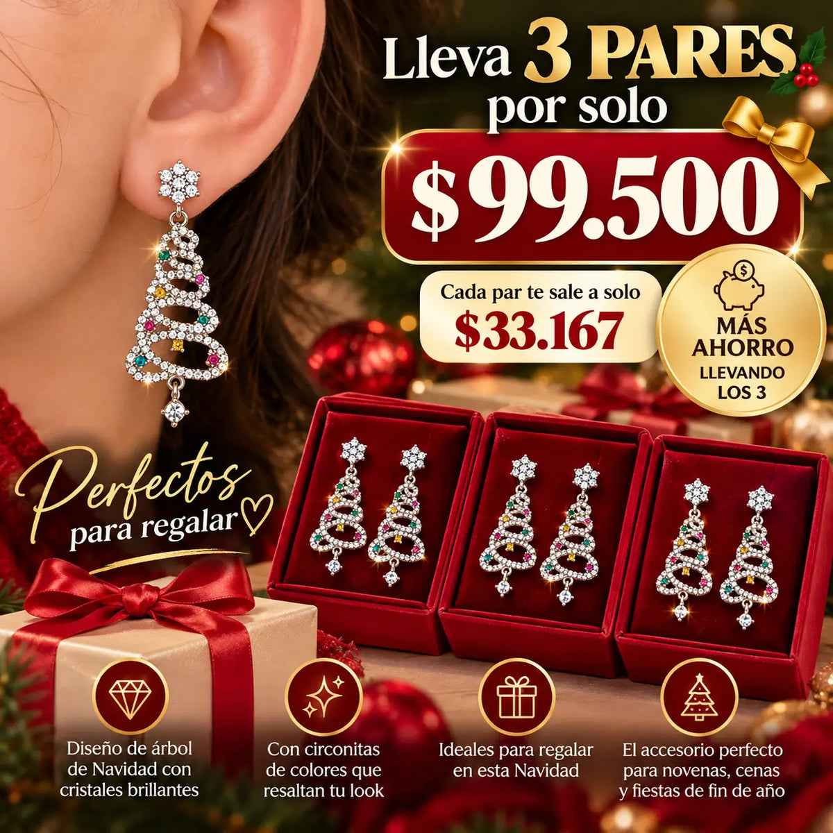 Pendientes de Navidad