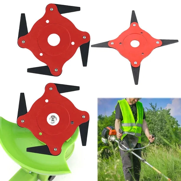 CABEZAL DE PODADORA - 4 Cuchillas Acero de 65Mn| Universal