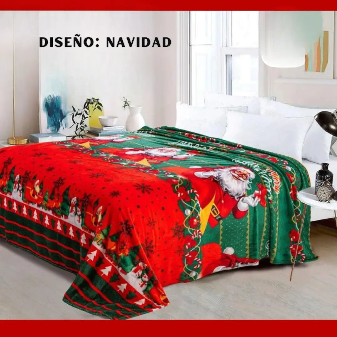 SUEÑOS DE NAVIDAD - Cobija Semitérmica De Calidad
