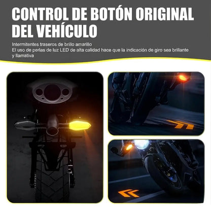 Par de Luces Led con Proyector de Direccionales Para Moto