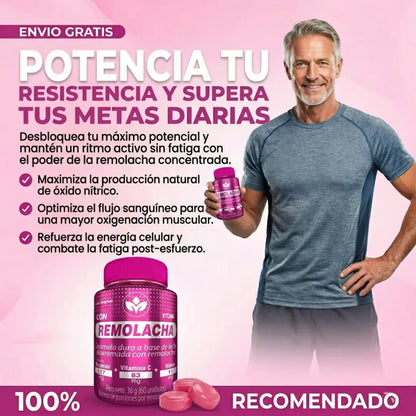 REMOLACHA MAX -Recupera tu Rendimiento al Máximo: El Secreto Natural para Hombres que no se Detienen