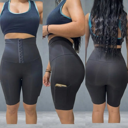 Biker Faja Con Bolsillo - Esculpe Tu Cuerpo Levanta tu cola y define tu cinturita | Talla S a 3XL