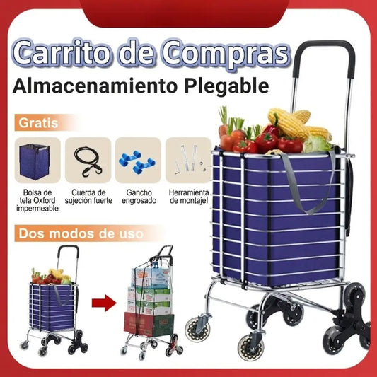 Carrito Multifuncional Triple Llanta 🎁Recibe GRATIS Funda impermeable interna