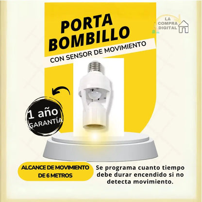PORTABOMBILLOS CON SENSOR DE MOVIMIENTO - Evita Los Altos Consumos De Energía Usando Este Sensor
