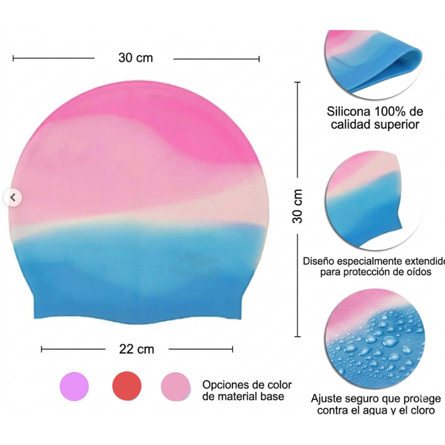 Gorros Silicona Profesional Set X3