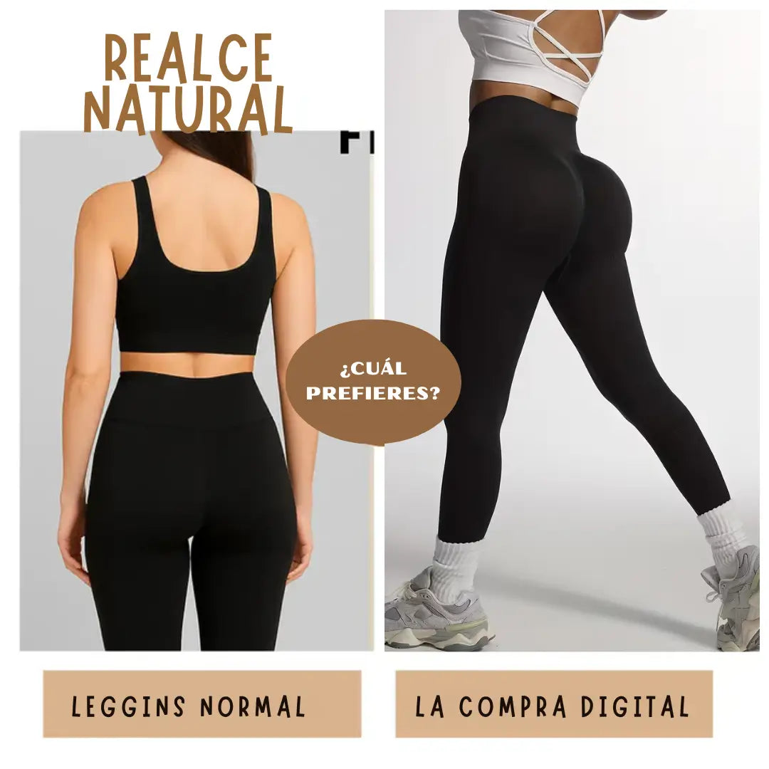 LEGGINS REALCE NATURAL - Ayuda A Disimular Rollitos Incómodos