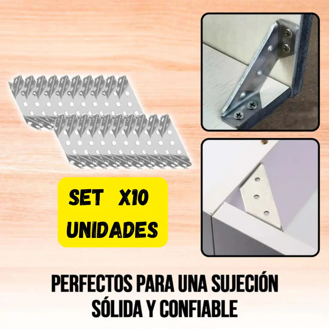 CONECTOR DE ESQUINA UNIVERSAL - Set x10 Unidades