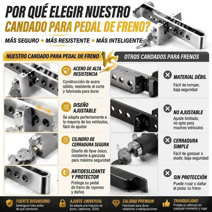 Guardian Car - Candado de pedal para Carro