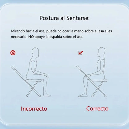 Bastón Silla - Camina con libertad y con una estación de descanso portatil.