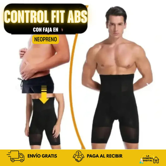 CONTROLFIT ABS - Boxer Negro Con Faja Neopreno