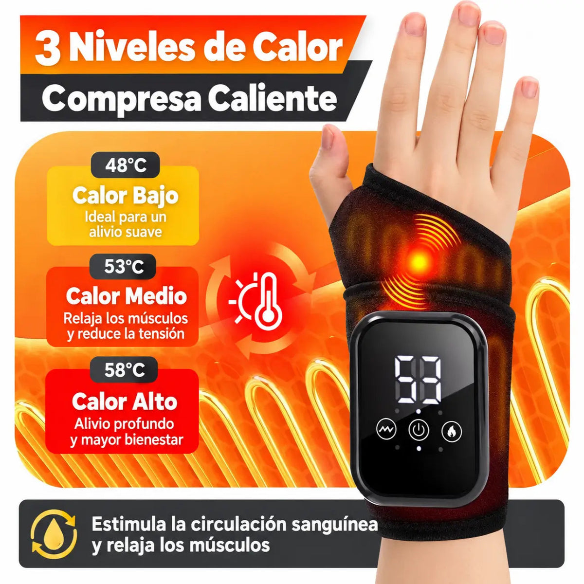 AlivioDolor - Banda calefactora para tu Muñeca