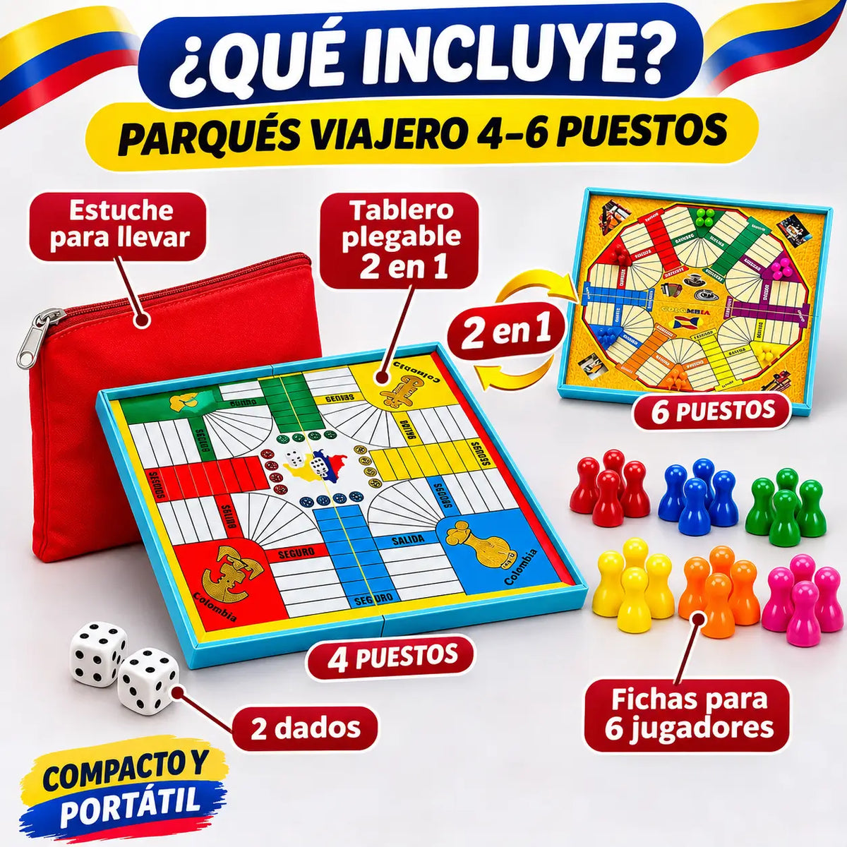 Parqués Magnético 2 en 1