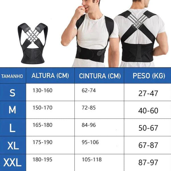 ELASTIC PRO - Corrector De Postura Unisex Negro💪