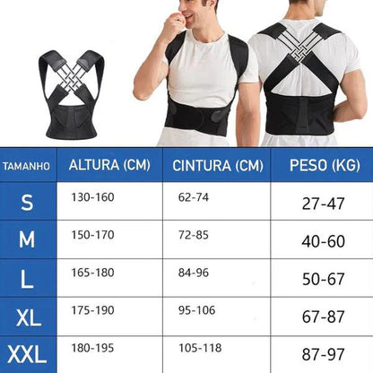 ELASTIC PRO - Corrector De Postura Unisex Negro💪