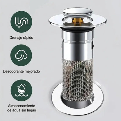 Valvula Desagüe Anti Olor para Lavamanos y Ducha
