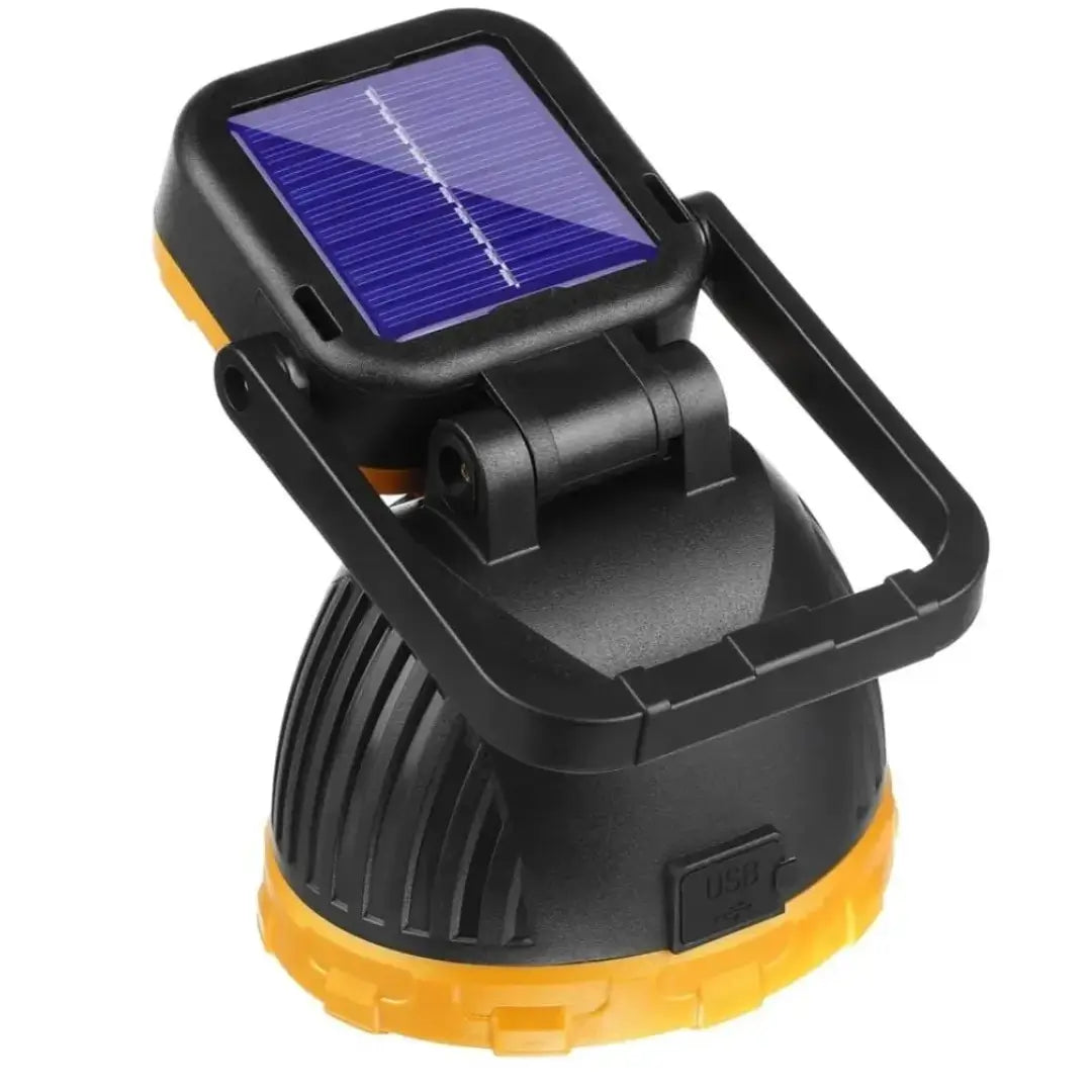 Linterna TitanSolar 360 | Con Doble Foco Panel Solar y Conector USB