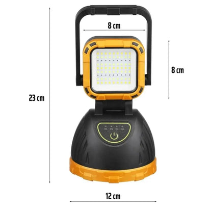Linterna TitanSolar 360 | Con Doble Foco Panel Solar y Conector USB