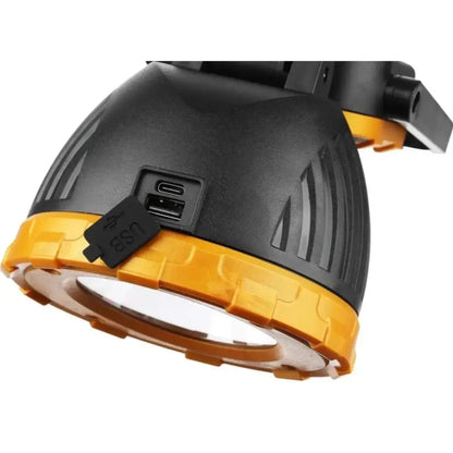 Linterna TitanSolar 360 | Con Doble Foco Panel Solar y Conector USB